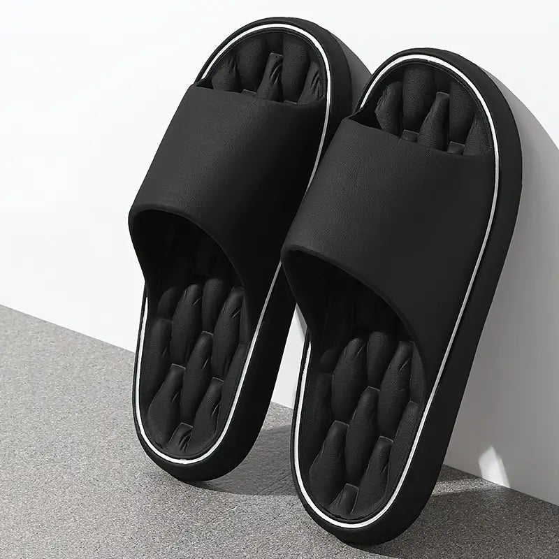 Unisex cloud-soft pillow slides, ergonomic and lightweight for everyday indoor/outdoor comfort.