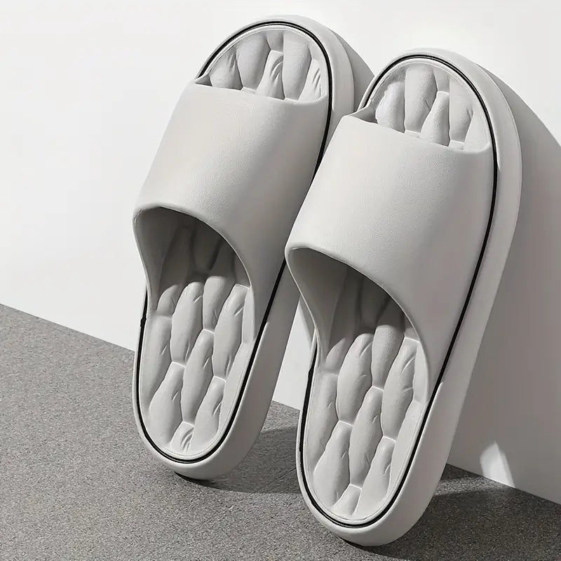 Soft unisex pillow slides, ideal for everyday casual wear, indoor or outdoor walking comfort.