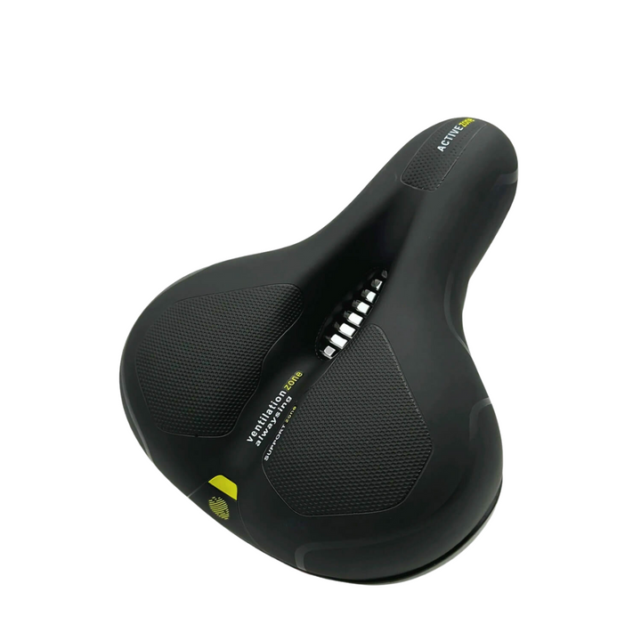 Comfortable CloudComfort Pro memory foam bike seat for men & women. Enhances long-ride cycling comfort with ergonomic design.
