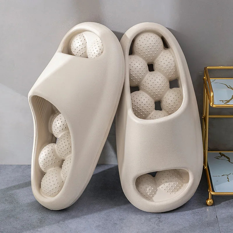 Unisex Comfort Arch Support Slides in a neutral color, perfect for casual summer wear and foot pain relief.
