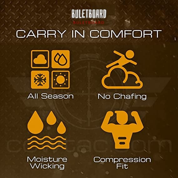 Functional holster compression shirt for men & women, featuring hidden pockets for discreet and secure everyday carry.