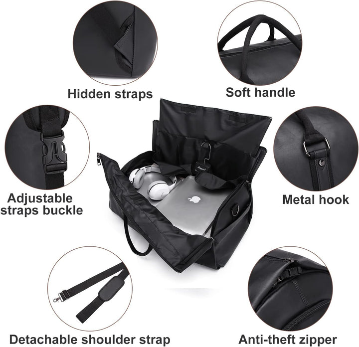 Spacious unisex weekender duffel bag, ideal for short trips & travel essentials.