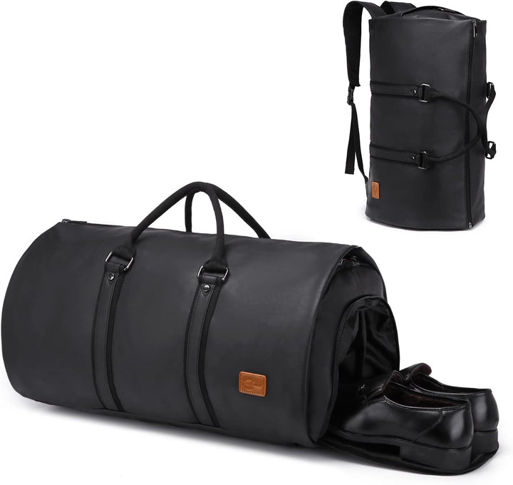 Smart carry-on garment duffel bag for business travel, organized & efficient.