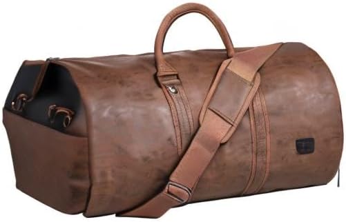 Sleek black convertible garment duffel, durable luggage for stylish travelers.