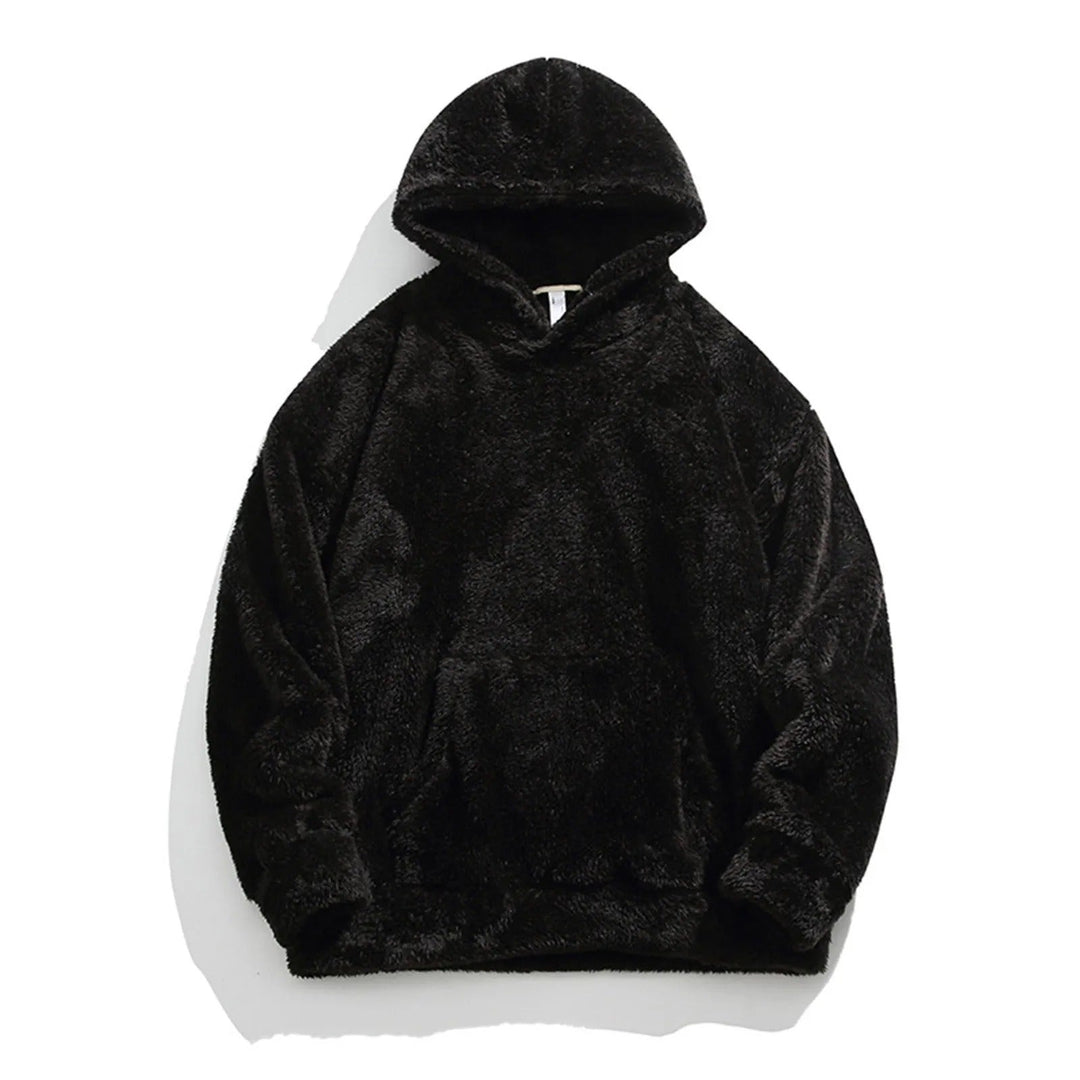 Model wearing a Casual Cloudsoft Fleece Hoodie, highligting the relaxed fit and soft, cozy material, ideal for everyday loungewear.