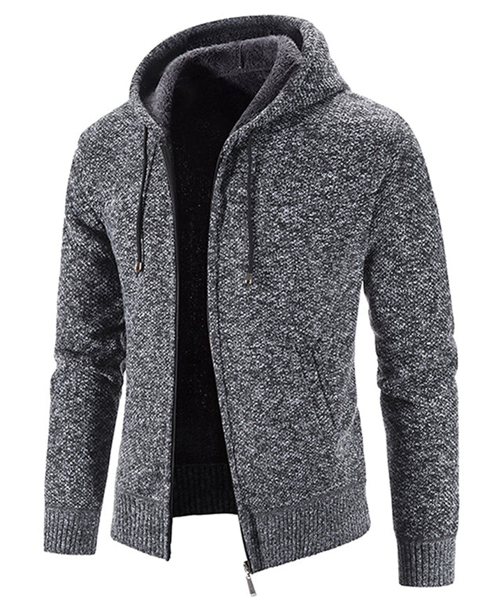 Unisex cozy fleece zip-up hoodie in a vibrant blue, a stylish layering piece for all