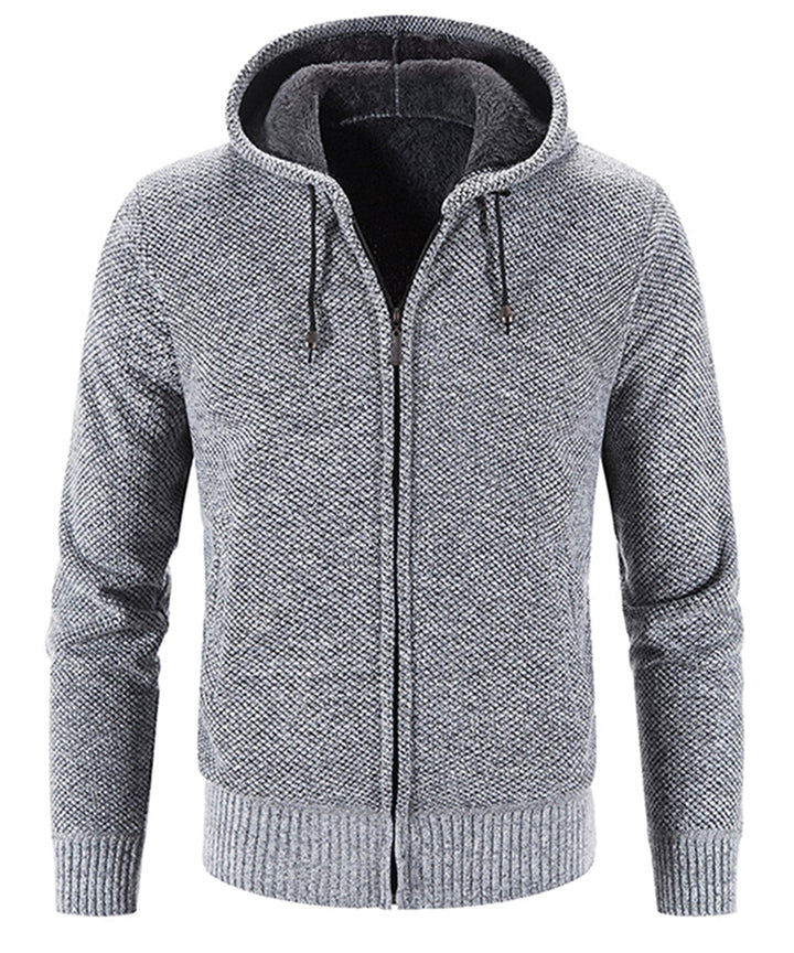 Stacked cozy fleece zip-up hoodies in various colors, emphasizing comfort & choice
