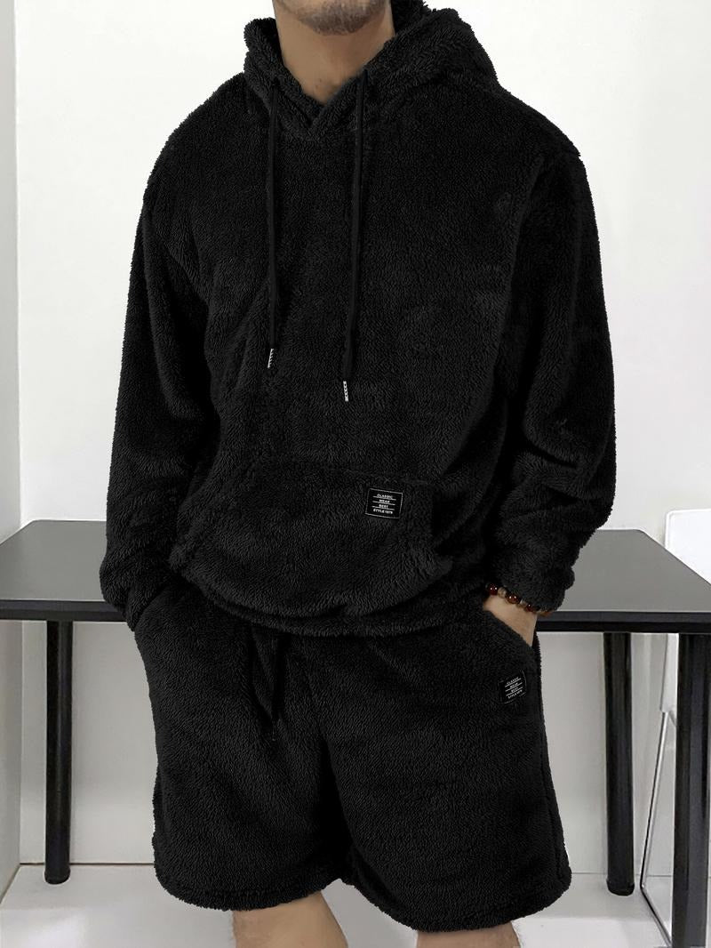 Soft sherpa fleece hoodie with cute bear ears, ideal for comfortable, oversized fit