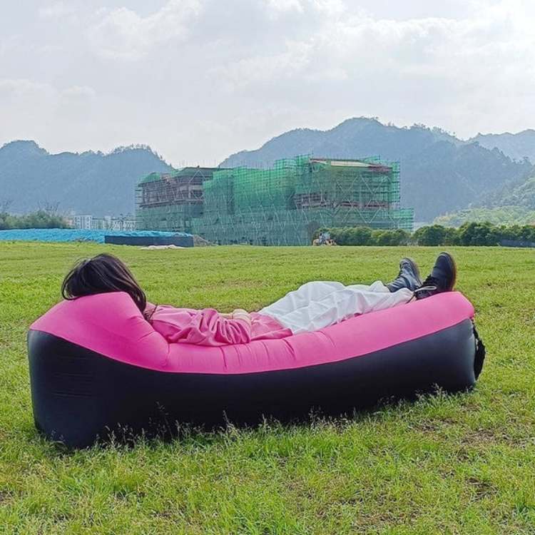 Portable travel inflatable sofa lounger, designed for easy setup & comfortable relaxation on any adventure.