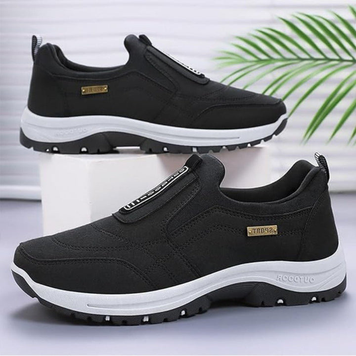 Lightweight & flexible unisex walking shoes in grey, perfect for everyday walking, posture improvement & comfort.