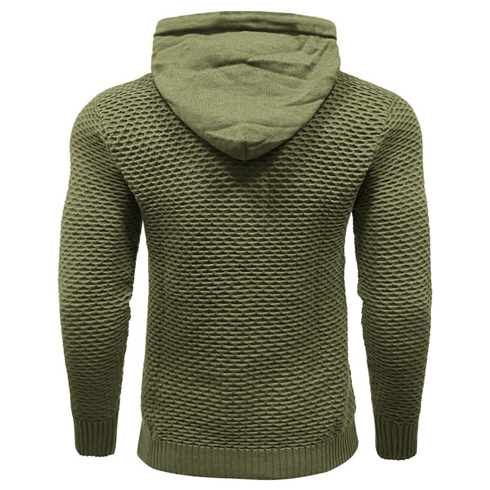 Detail of the ribbed cuffs and hem on an Everyday Comfort Fleece Pullover Hoodie