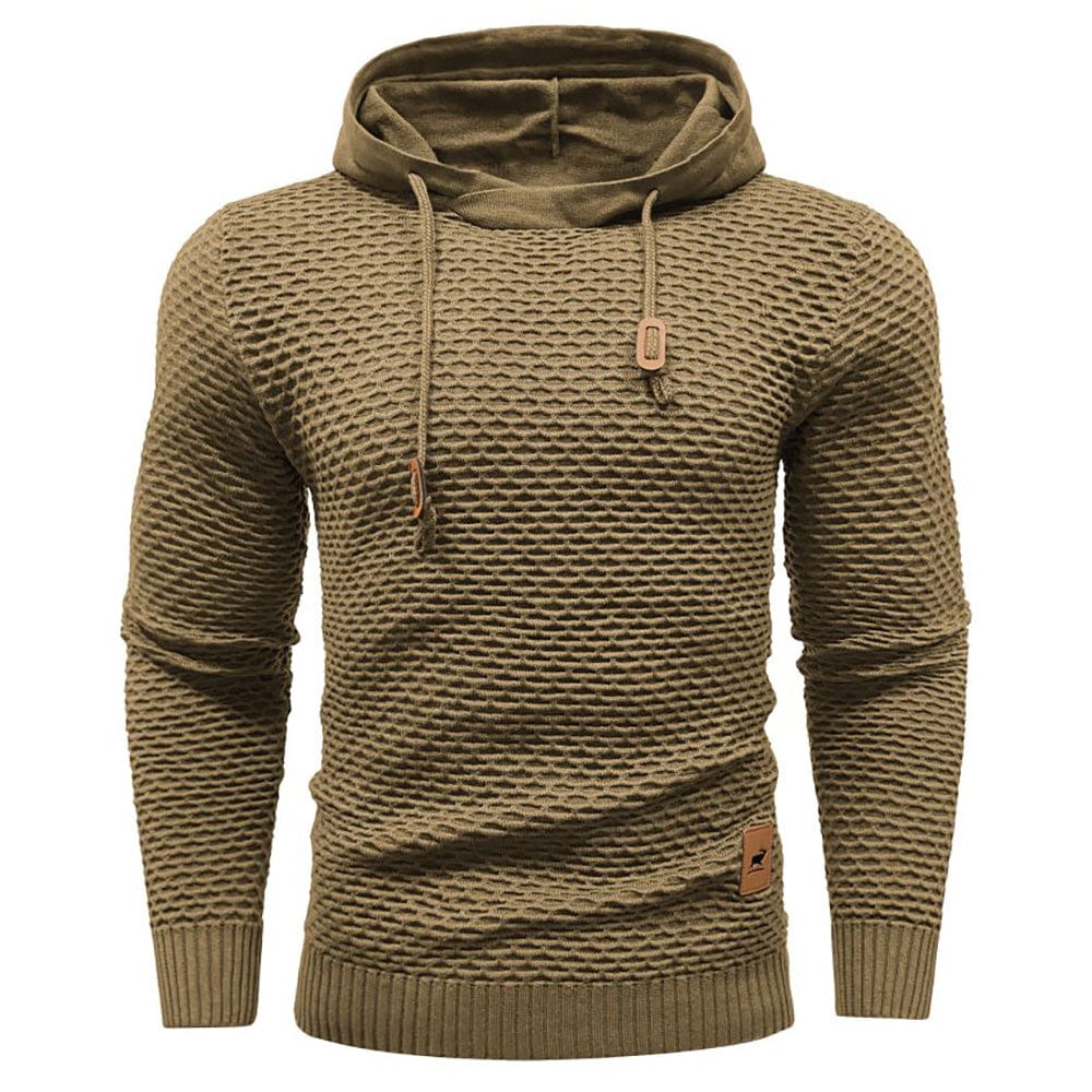 Unisex casual pullover hoodie in forest green, drawstring hood, everyday wear
