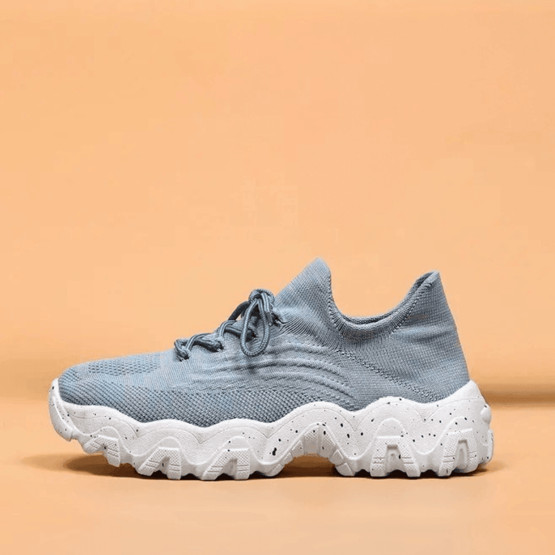 Close-up of the breathable mesh upper on Unisex Everyday Comfort Low-Top Sneakers, ensuring ventilation