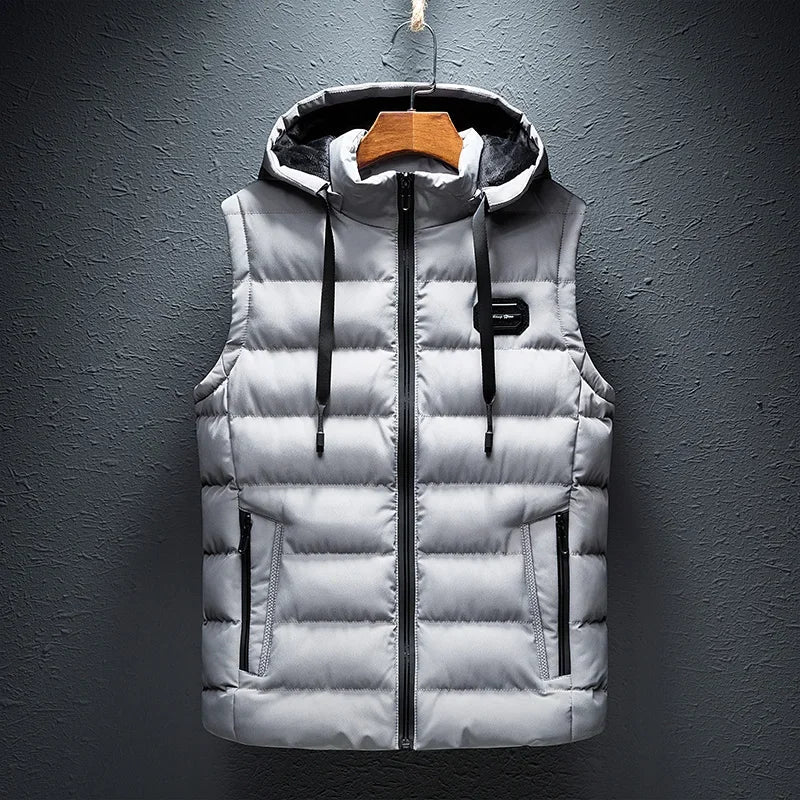 Lightweight Puffer Vest in black, ideal unisex sleeveless jacket for everyday comfort