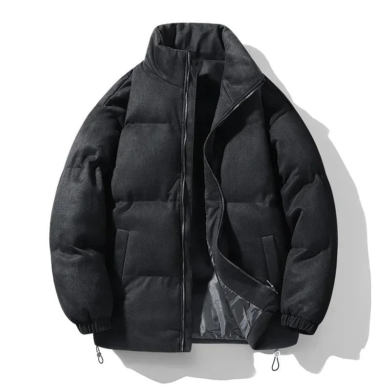 Lightweight cotton puffer jacket, unisex design, shown in a relaxed fit for everyday wear