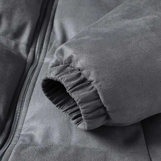 Cotton outerwear puffer jacket, unisex, providing warmth and comfort for everyday use