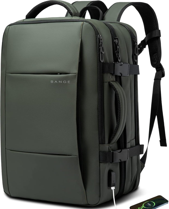 Lightweight expandable carry-on backpack, 26-45L, suitable for all travelers.