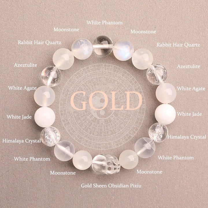 Unisex Five Elements Crystal Agate Luck Bracelet - Lexians