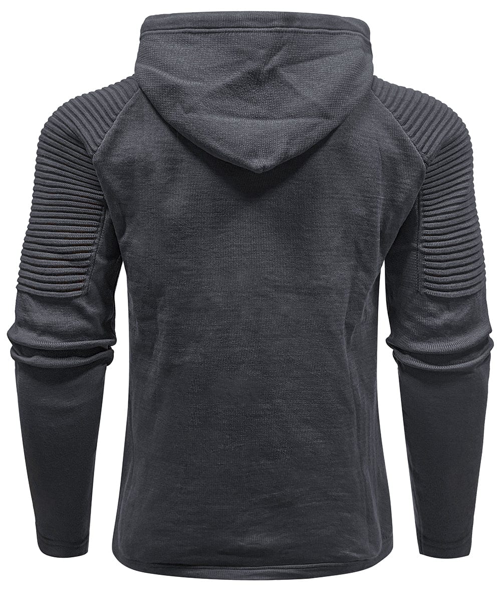 Model wearing the versatile Unisex Frontier Style Hoodie, suitable for any casual occasion