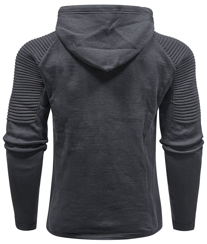 Model wearing the versatile Unisex Frontier Style Hoodie, suitable for any casual occasion