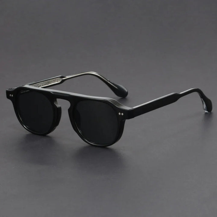 Fashionable unisex Genoa square sunglasses with a lightweight acetate frame and UV protection lenses.