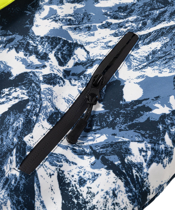 Unisex winter outerwear with a distinctive glacier print, perfect for keeping warm & stylish.