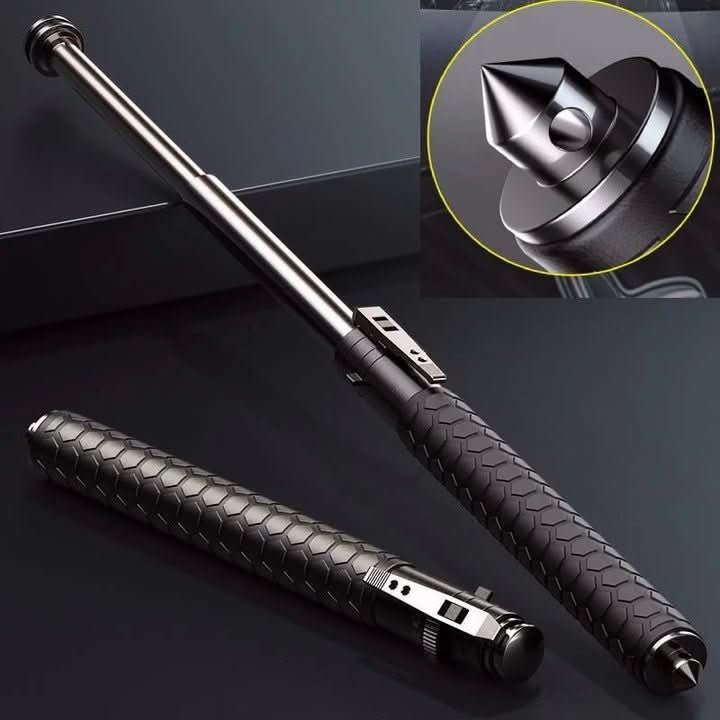 Durable Guardian walking stick with ergonomic grip, a trustworthy self-defense and hiking aid.