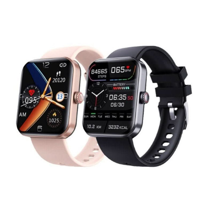 Sleek unisex smartwatch with digital display for pain-free glucose & vital sign monitoring.