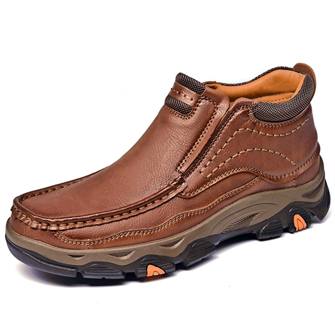 Unisex high top orthopedic comfort shoes, genuine leather, posture support