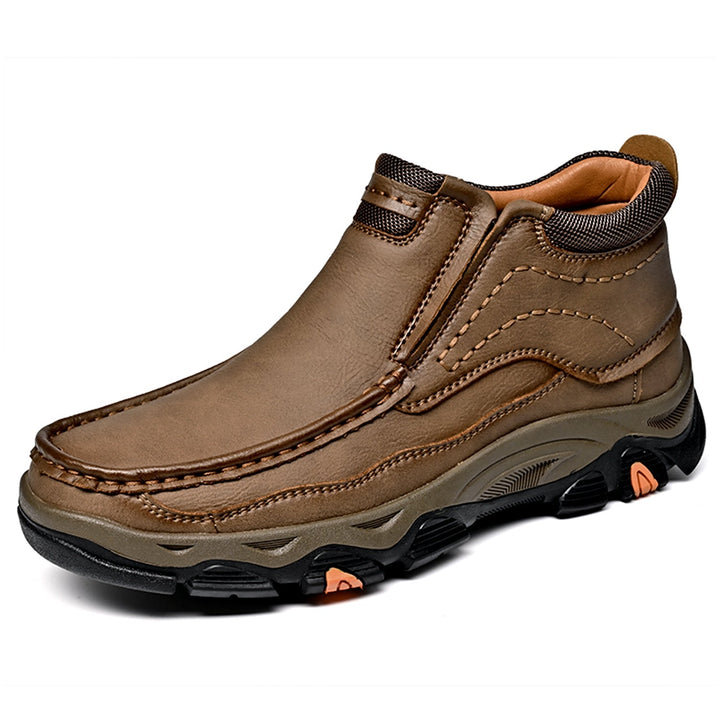 Orthopedic comfort high top shoes, emphasizing arch and ankle support