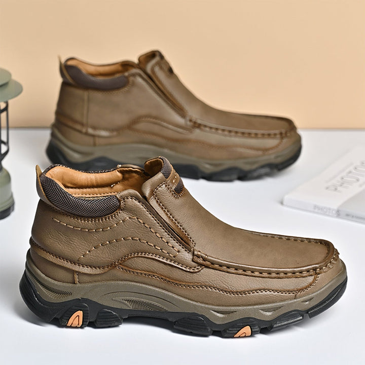 Stylish black high top orthopedic shoes for a unisex fit and comfort
