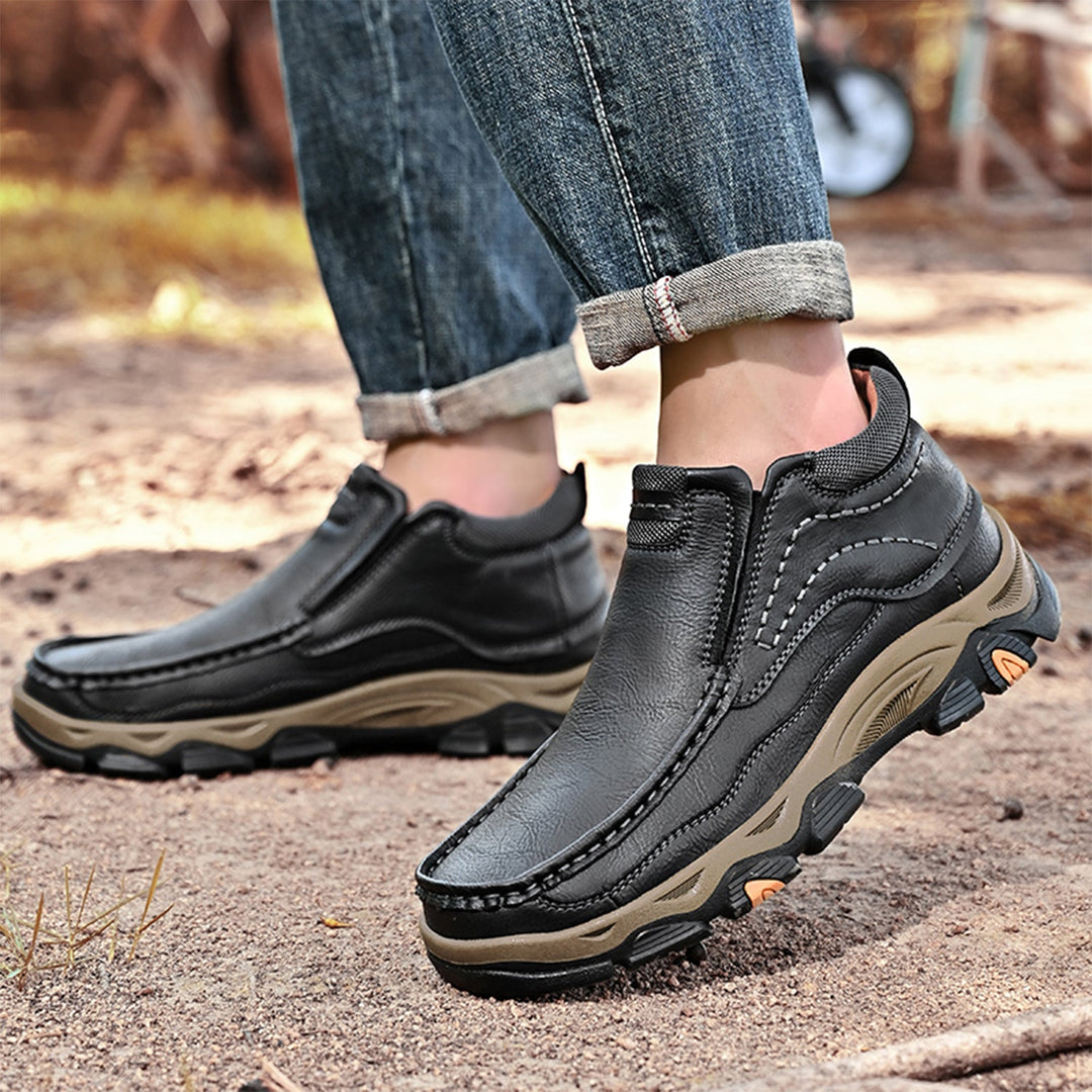 Black high top orthopedic footwear with excellent grip and comfort