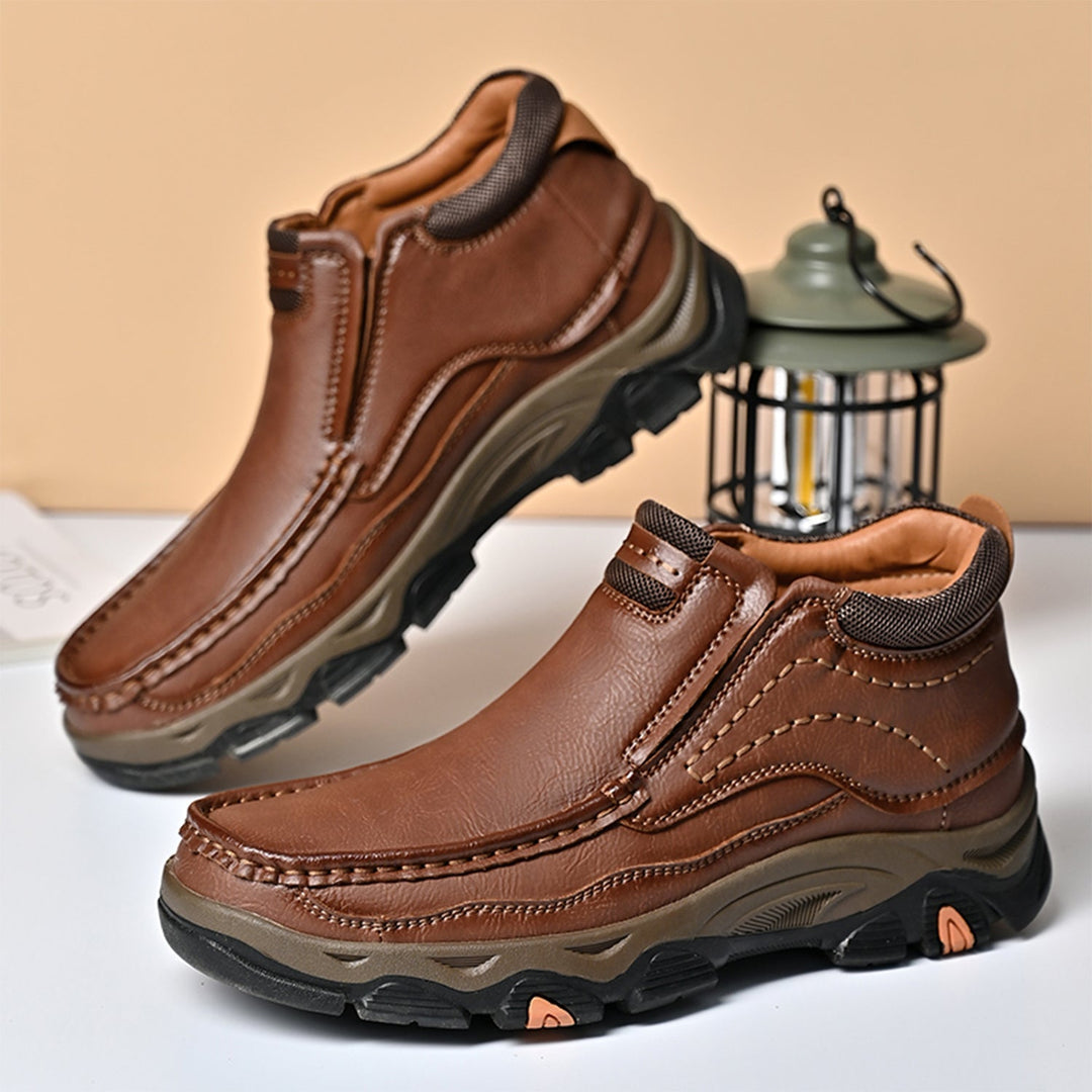 Front view of unisex high top comfort shoes offering posture support