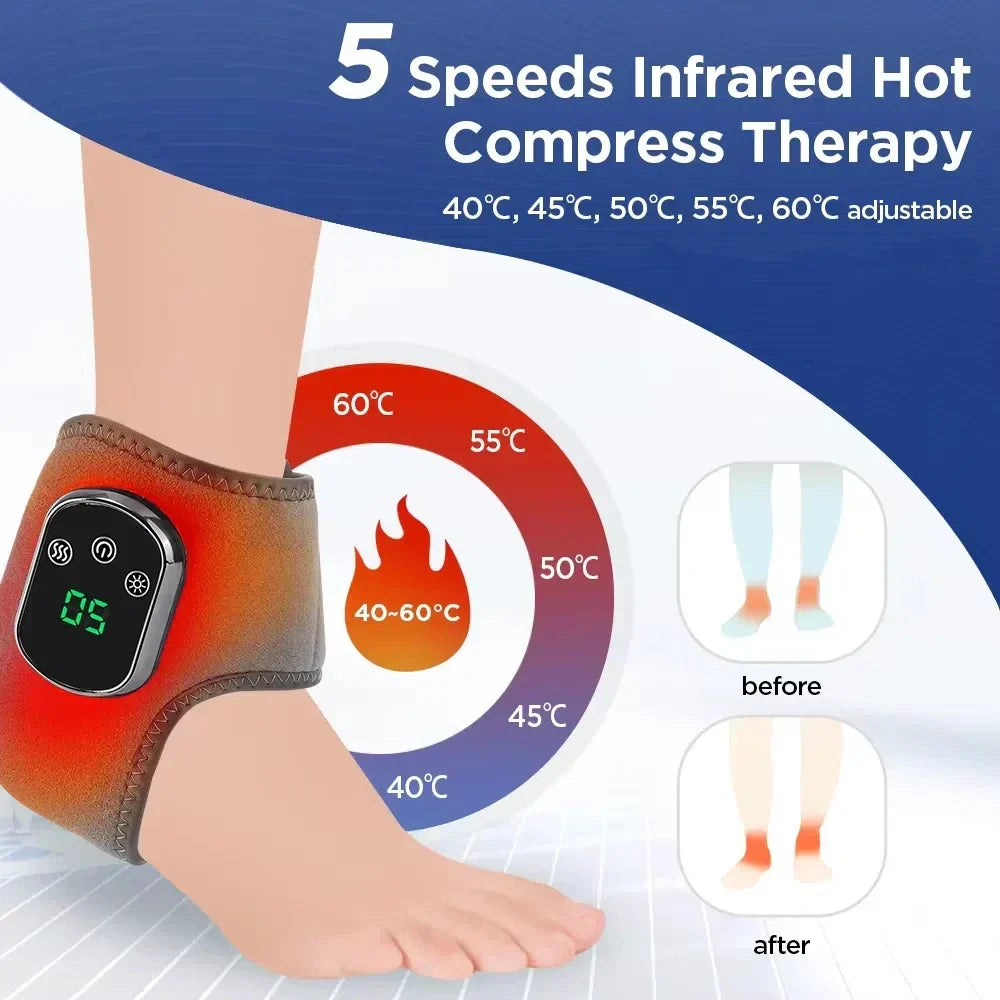 Infrared hot compress massager for post-workout muscle recovery & pain relief.