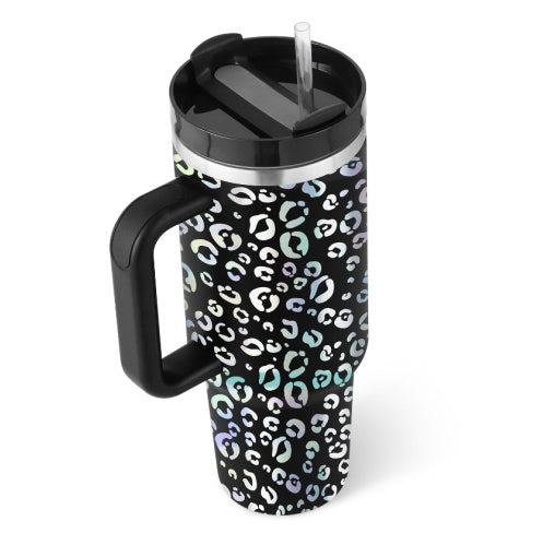 ChillMate travel mug, insulated with handle & straw. Essential for office, outdoor & daily use.