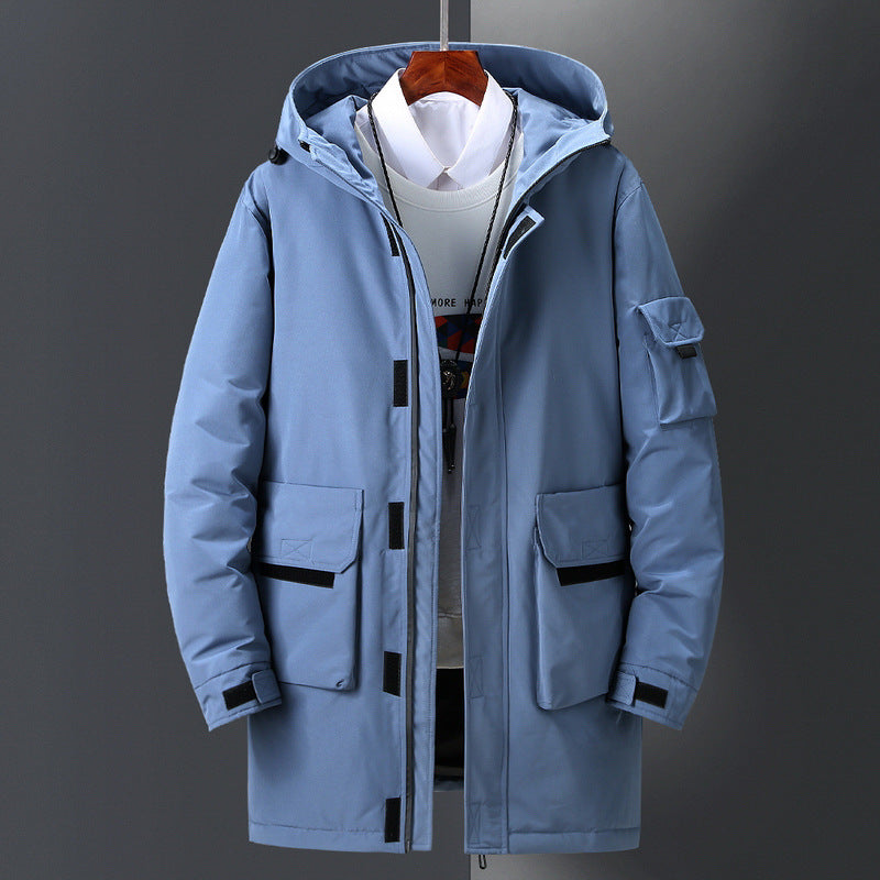 Stylish unisex insulated parka jacket with a functional design, providing ultimate warmth and comfort.
