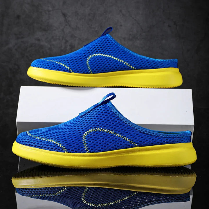 Unisex lightweight comfort slip-on shoes in green, perfect for casual wear and easy on/off.
