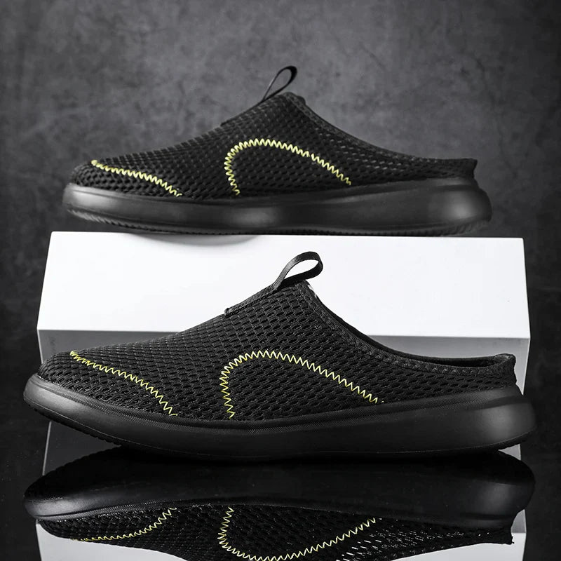 Blue unisex casual footwear with ultimate comfort, ideal for quick and easy slip-on wear.