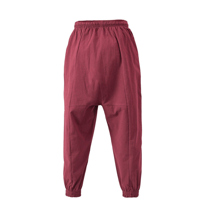 Unisex casual bottoms: comfortable, loose fit harem pants in a versatile boho style for everyday wear.