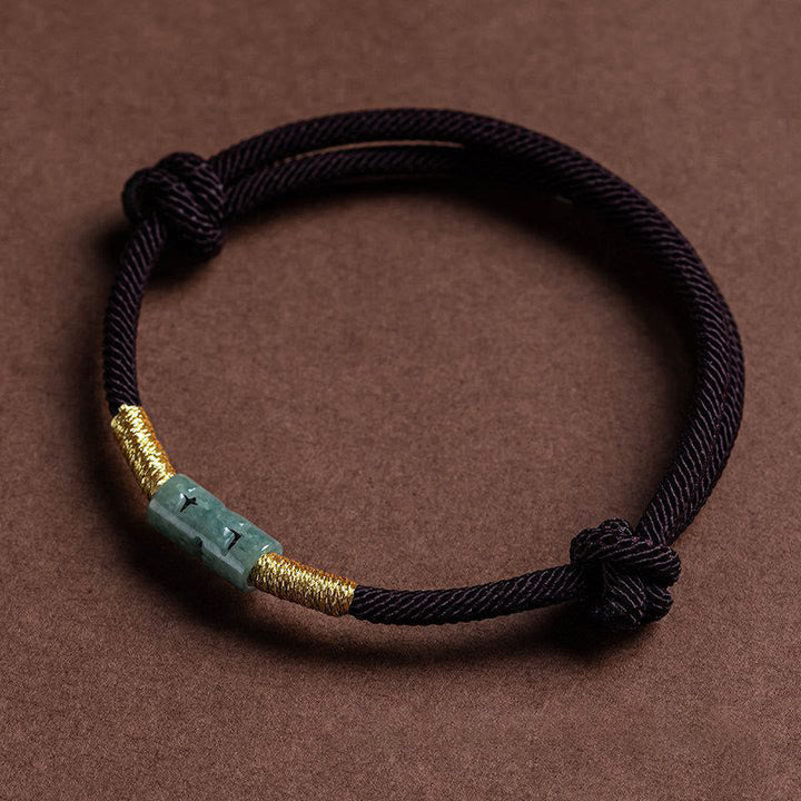 Unisex Luck Jade Red String Rope Bracelet - Lexians