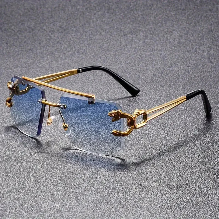 Unisex luxury statement sunglasses with bold black frames, perfect for making a fashion statement in any season.