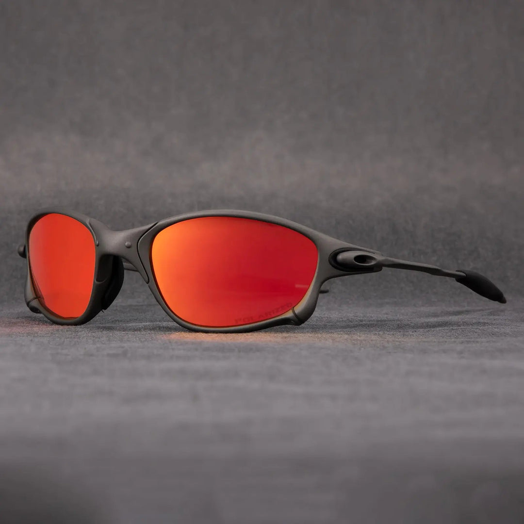 Unisex Matte Black Polarized Sunglasses with UV Protection - Lexians