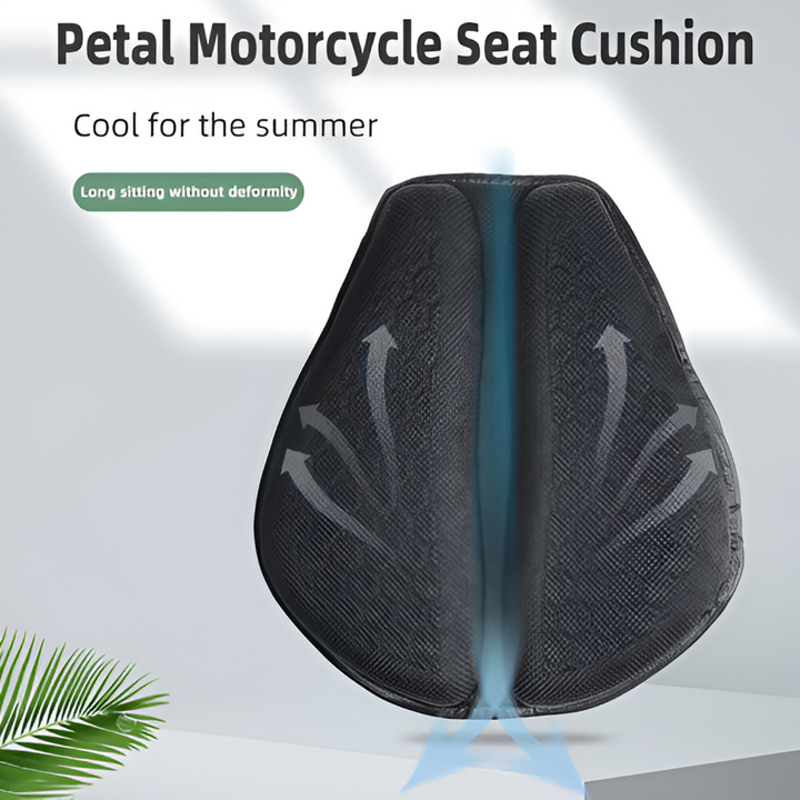 Unisex motorcycle gel seat pad for enhanced long rides comfort. Non-slip, vibration dampening rider accessory.