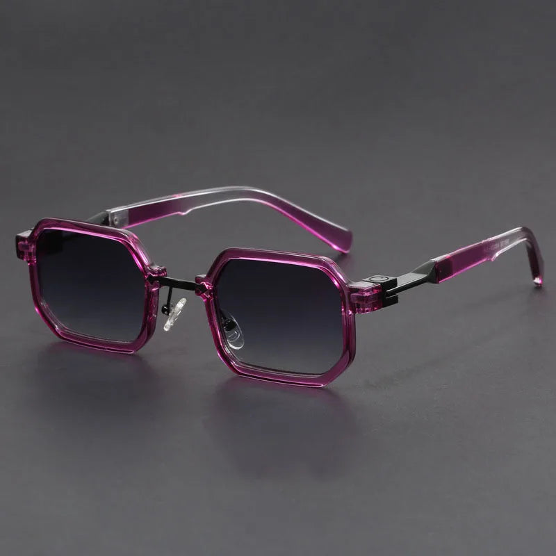 Trendy geometric octagon frame sunglasses, perfect fashion eyewear with UV400 lenses for all