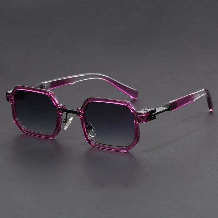 Trendy geometric octagon frame sunglasses, perfect fashion eyewear with UV400 lenses for all