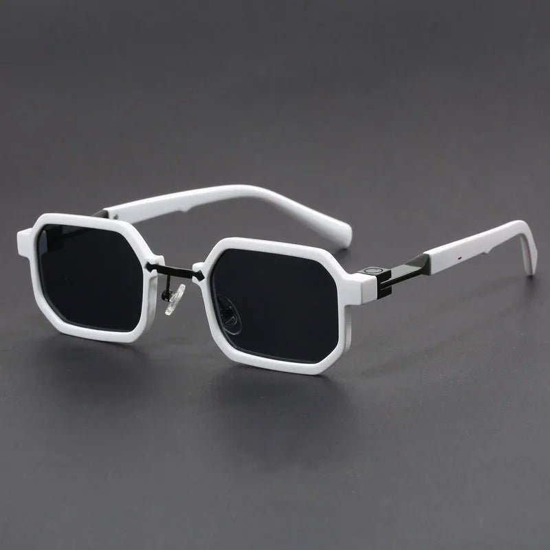 Stylish unisex octagon matte sunglasses, perfect for sun protection. Retro geometric eyewear.