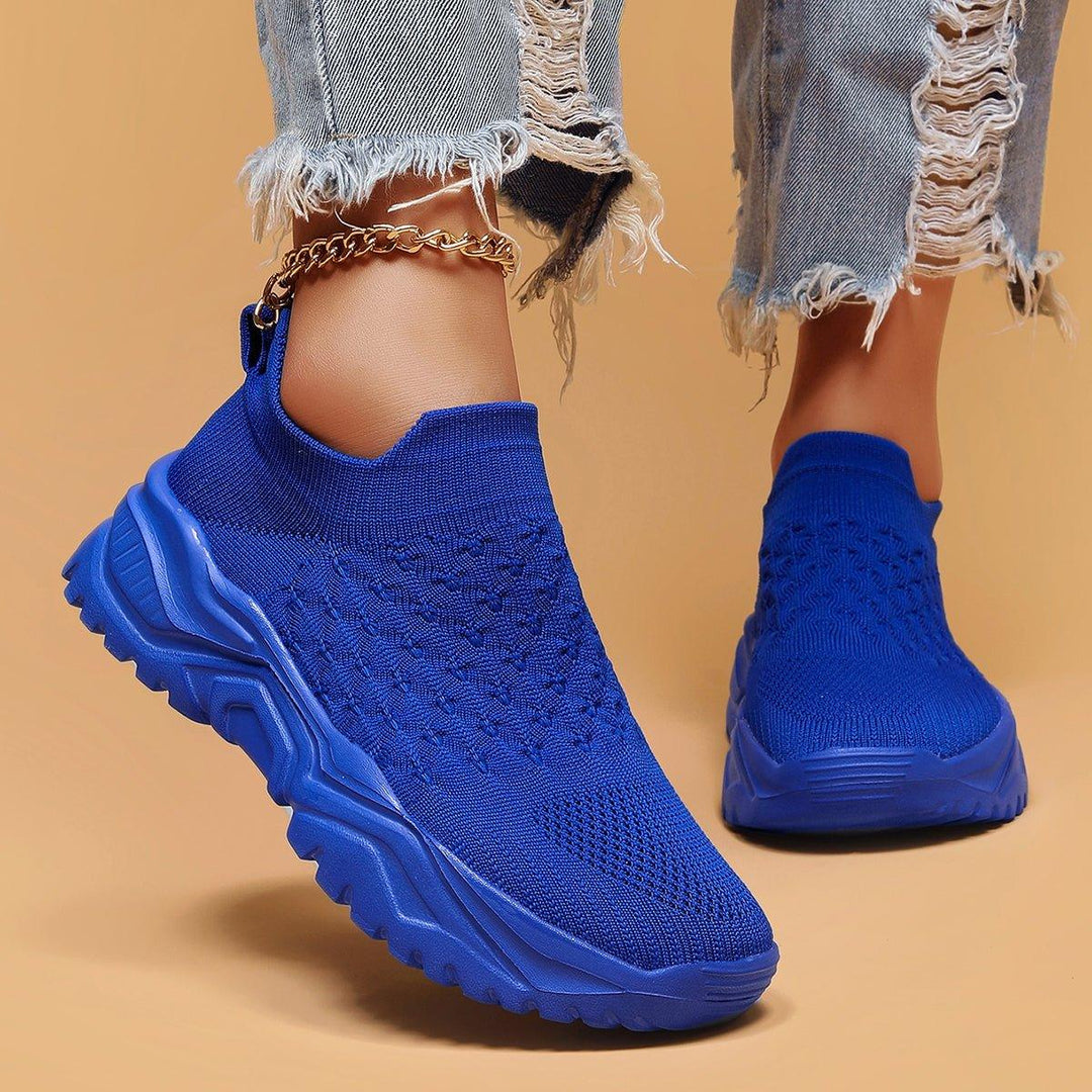 Texture detail of the upper material on Unisex Ortho Cloud Comfort Slip-On Shoes, durable and supportive.