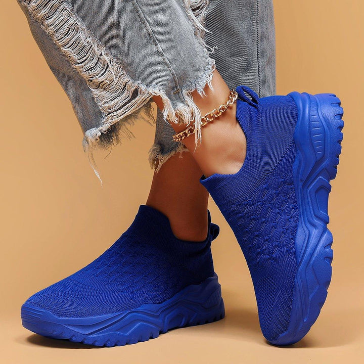 Front view of Unisex Ortho Cloud Comfort Slip-On Shoes, showcasing their slipon and supportive features.
