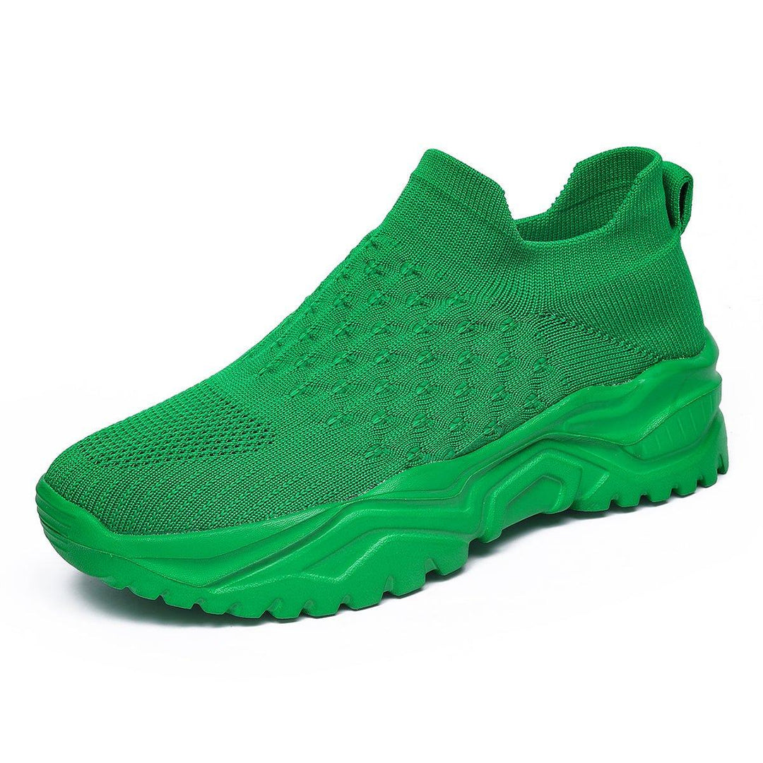 Stack of green Unisex Ortho Cloud Slip-On Shoes, emphasizing the soft, cloud-like feel for daily wear