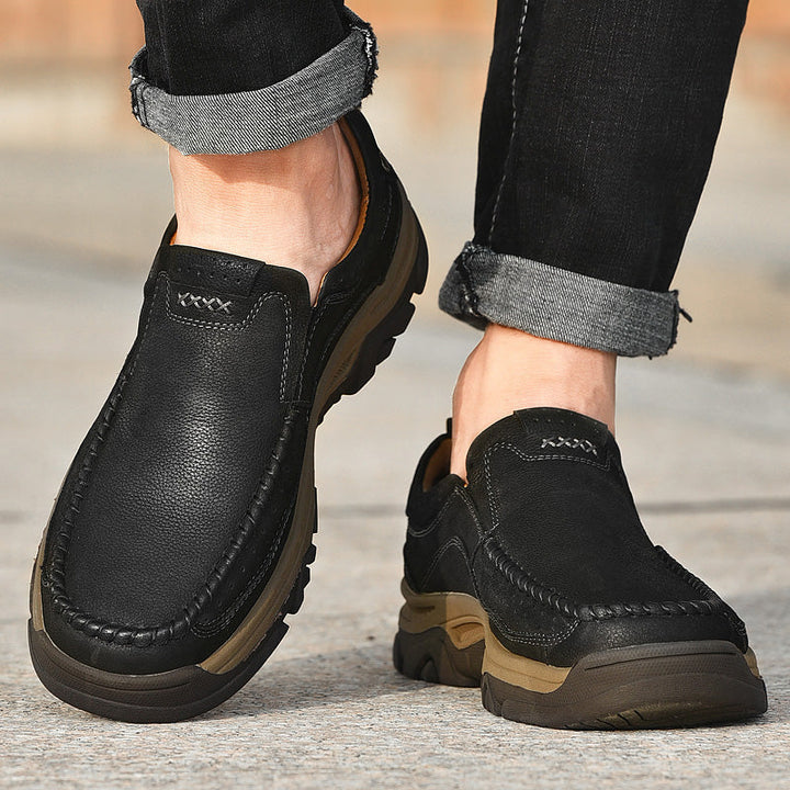 Brown leather Unisex Orthopedic Transition Boots, a must-have for everyday comfort and style.